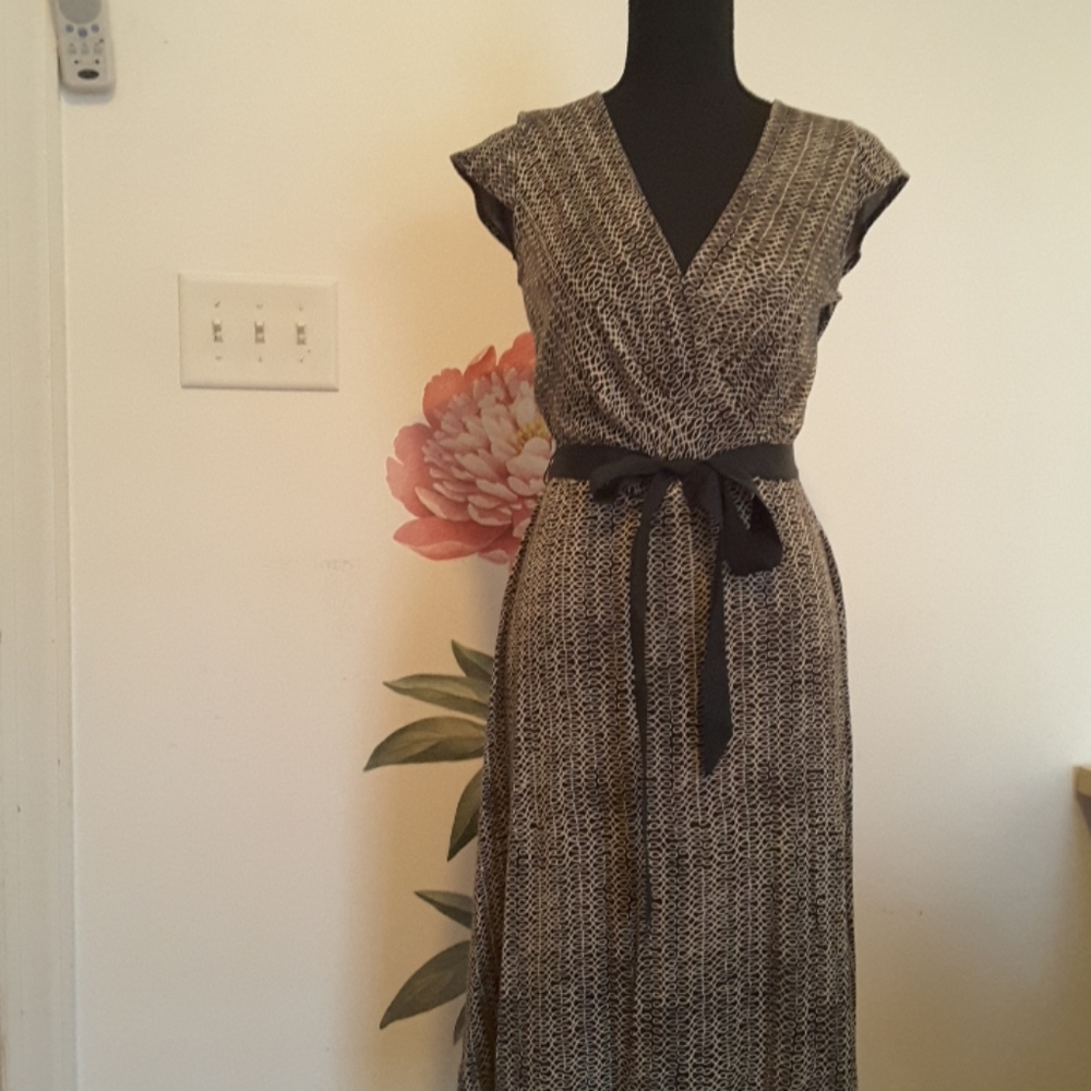 Ann Taylor LOFT Beige/Brown Dress